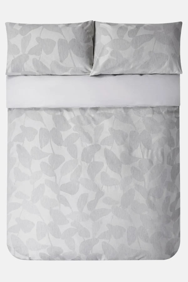 Jasper Conran Abstract Leaf Jacquard Duvet Set Grey Abstract Leaf Cheap