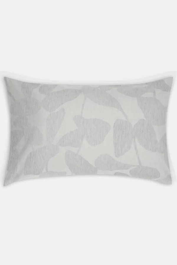 Jasper Conran Abstract Leaf Jacquard Oxford Pillow Case Melange Grey Best