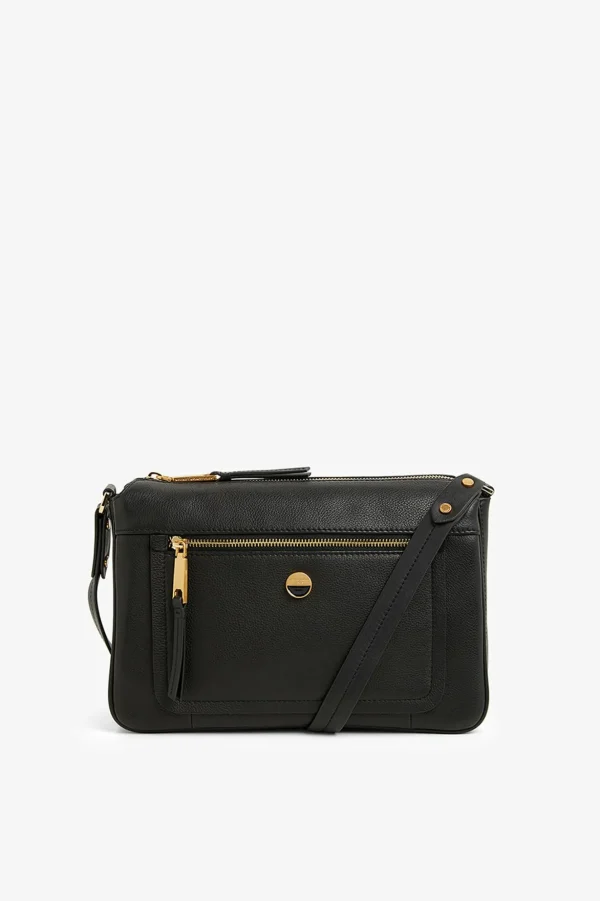 Jasper Conran Ada Cross Body Bag Black Fine Grain Shop