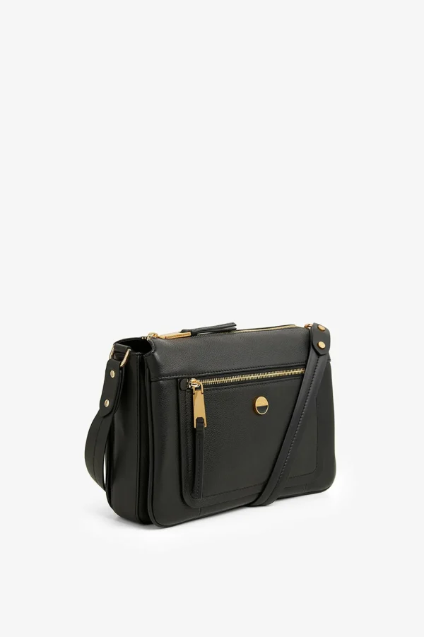 Jasper Conran Ada Cross Body Bag Black Fine Grain Shop