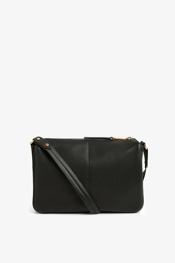 Jasper Conran Ada Cross Body Bag Black Fine Grain Shop