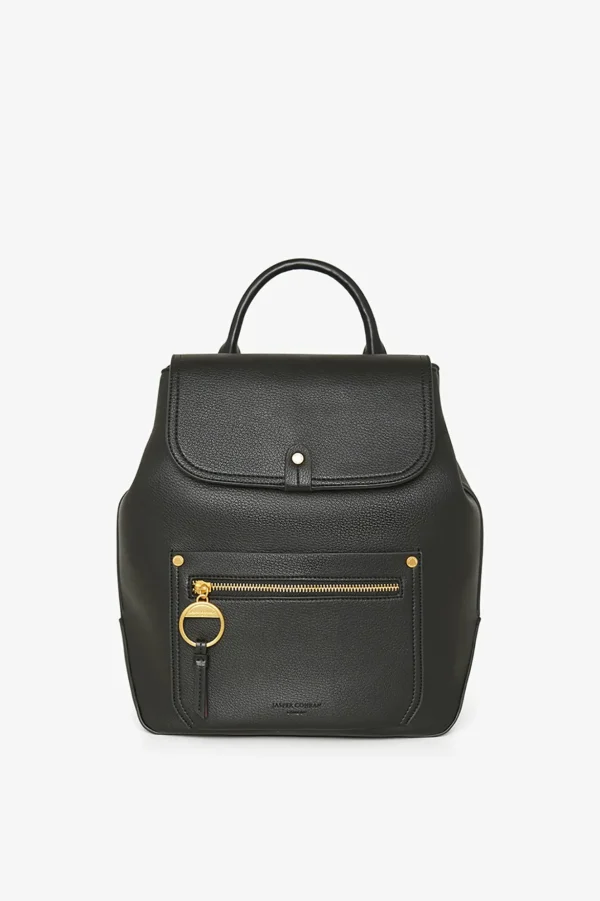 Jasper Conran Agatha Backpack Black Haircell Shiny Cheap