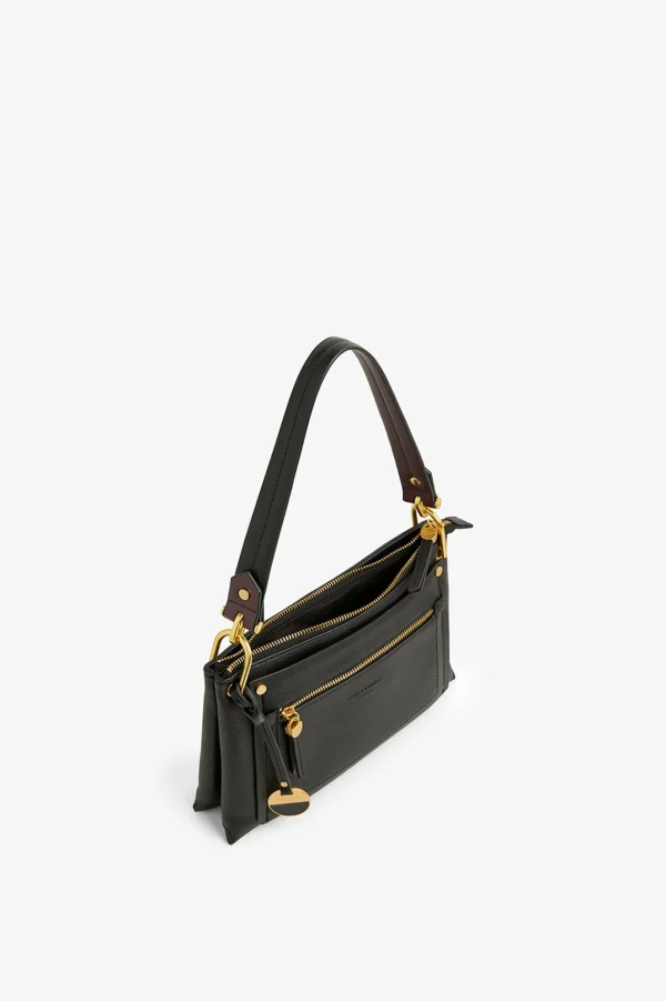Jasper Conran Agatha Cross Body Bag Black Fine Grain Best Sale