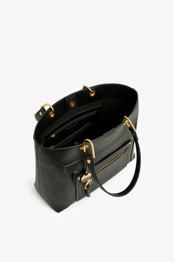 Jasper Conran Agatha Shopper Bag Black Haircell Shiny Cheap