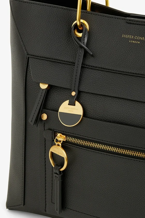 Jasper Conran Agatha Shopper Bag Black Haircell Shiny Cheap