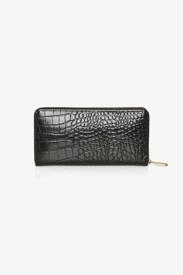 Jasper Conran Alexis Leather Large Croc Zip Round Purse Flash Sale