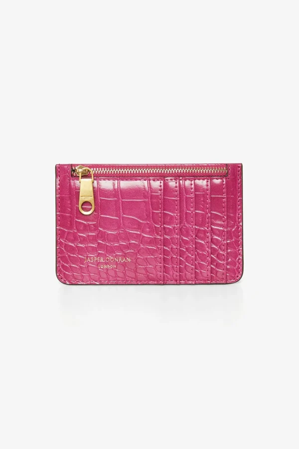 Jasper Conran Amber Croc Zip Coin & Card Holder Store