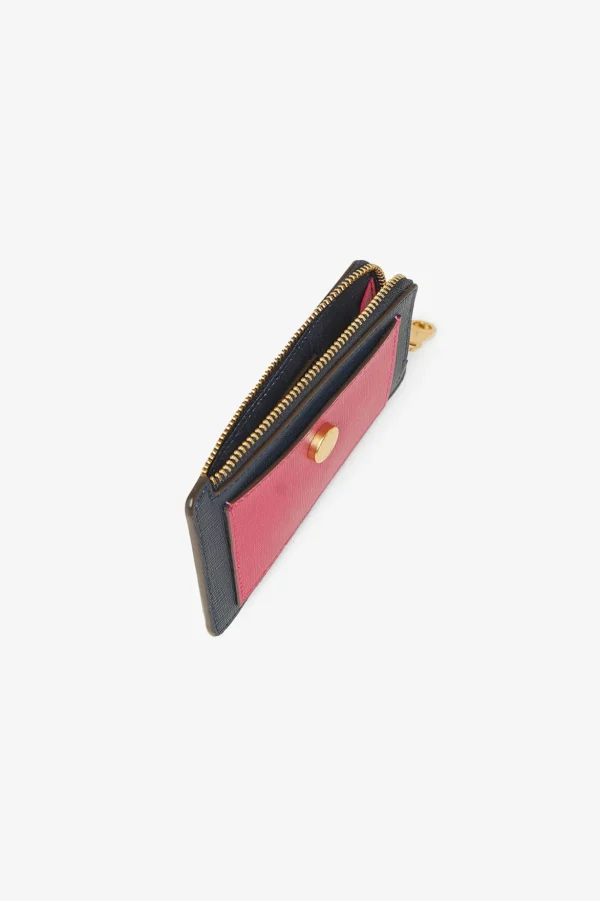 Jasper Conran Astrid Leather Zip Coin & Card Holder Red Orange Fashion