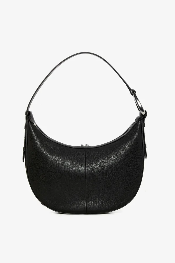 Jasper Conran Bee Leather Scoop Shoulder Bag Black New