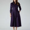 Jasper Conran Blythe Full Skirt Shirt Dress Purple Sale