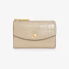 Jasper Conran Brianna Croc Medium Zip Around Purse Camel Best Sale
