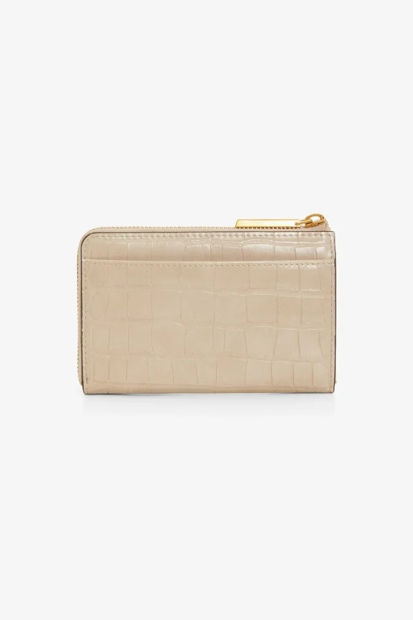 Jasper Conran Brianna Croc Medium Zip Around Purse Camel Best Sale