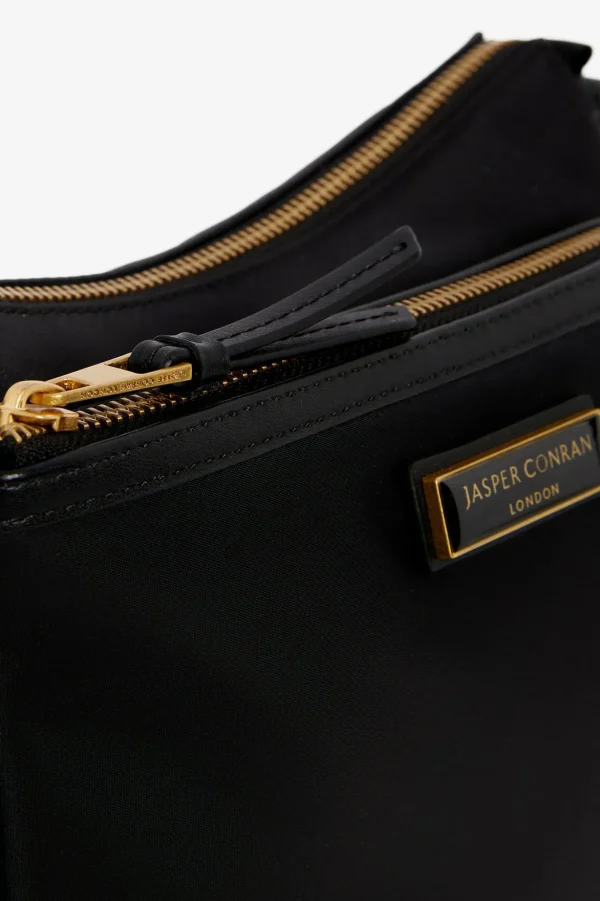 Jasper Conran Carmen Nylon Cross Body Bag Black Outlet