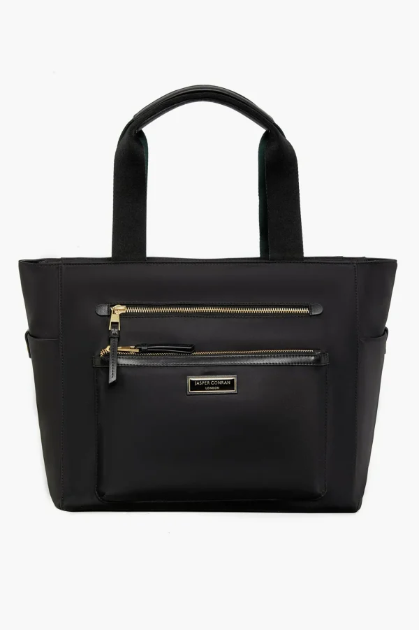 Jasper Conran Carmen Nylon Shopper Tote Bag Black Cheap