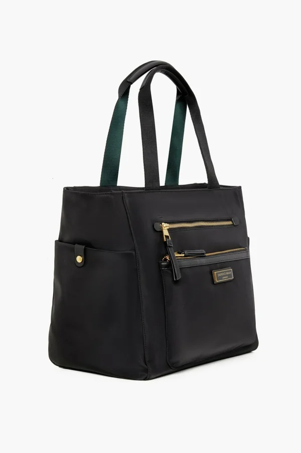 Jasper Conran Carmen Nylon Shopper Tote Bag Black Cheap
