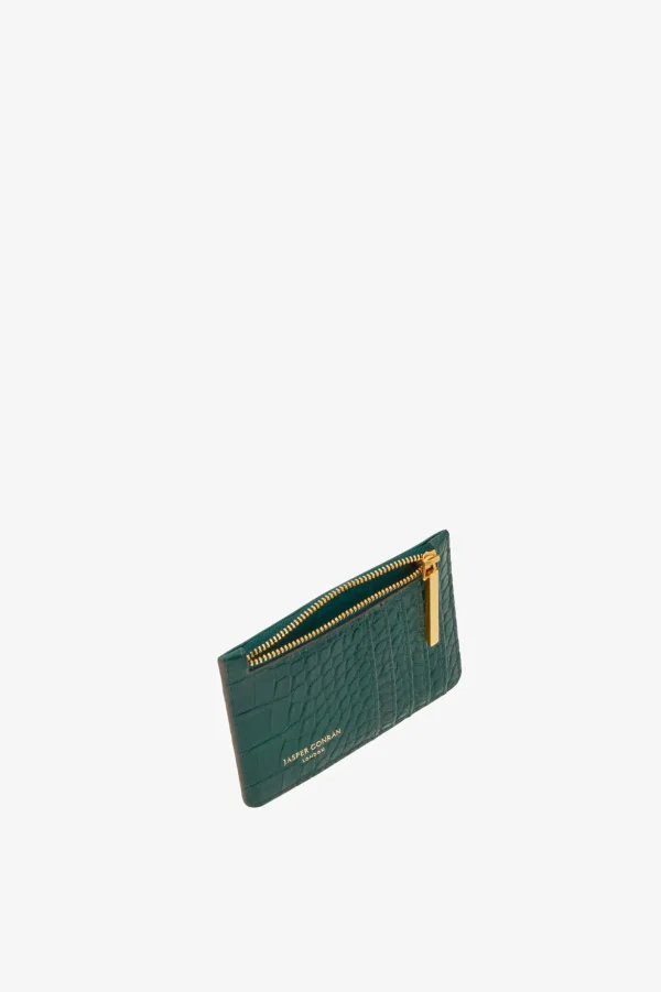 Jasper Conran Celeste Croc Cardholder Green Store