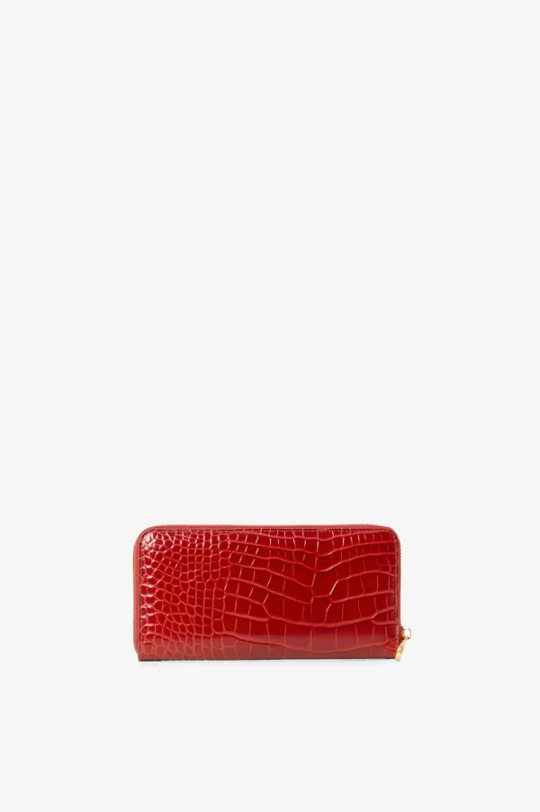Jasper Conran Celia Leather Croc Large Purse Red Celia Croc Large Purse Flash Sale