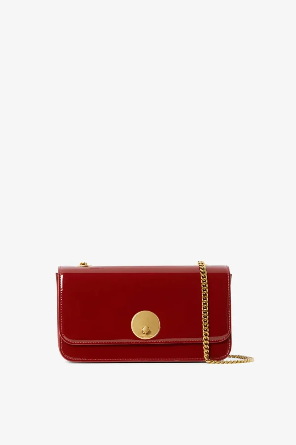 Jasper Conran Celia Leather Patent Chain Strap Evening Bag Outlet