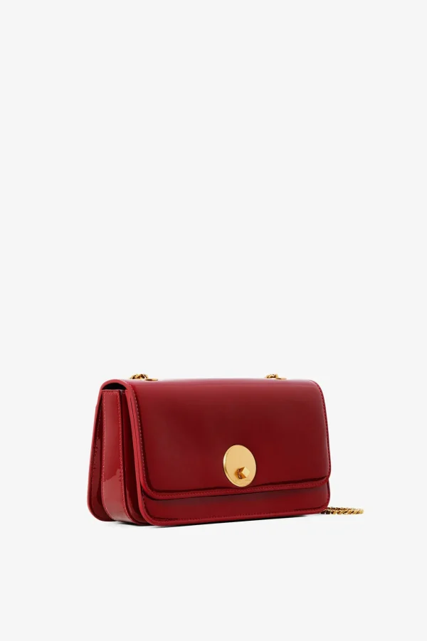 Jasper Conran Celia Leather Patent Chain Strap Evening Bag Outlet