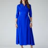 Jasper Conran Celia Silk Full Skirt Shirt Dress Flash Sale
