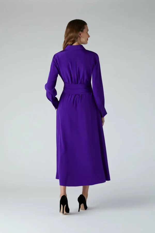 Jasper Conran Celia Silk Full Skirt Shirt Dress Flash Sale