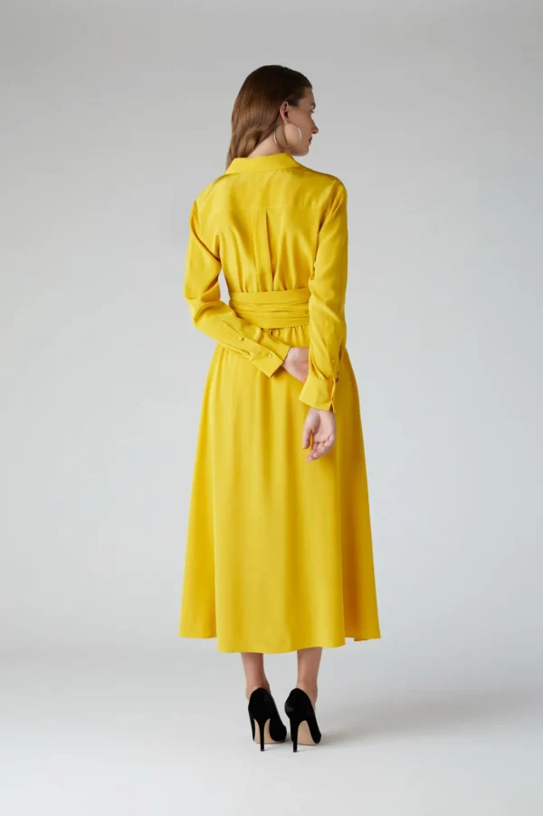 Jasper Conran Celia Silk Full Skirt Shirt Dress Discount