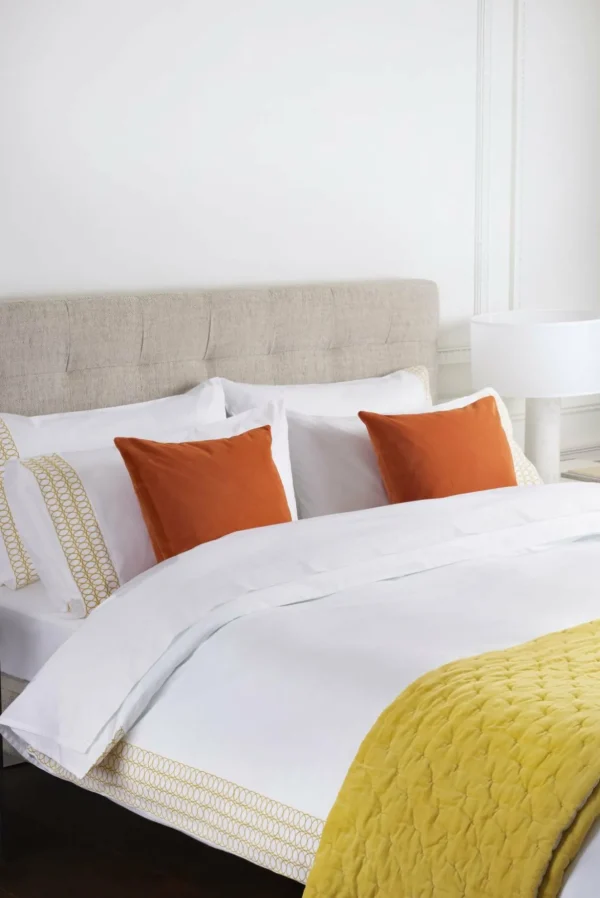 Jasper Conran Circles Embroidered Border Pillow Case Hot