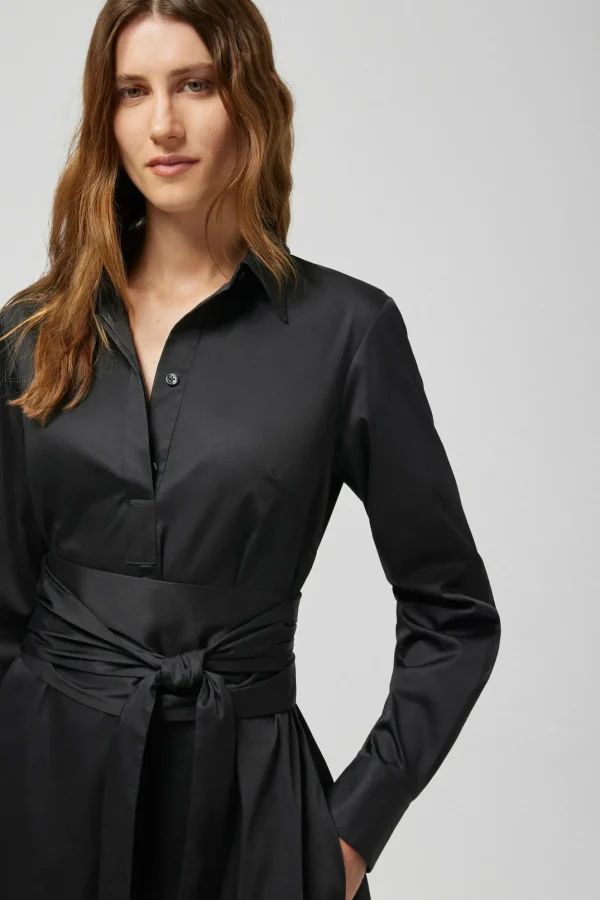 Jasper Conran Clemence Collared A-Line Dress With Obi Belt Black Shop