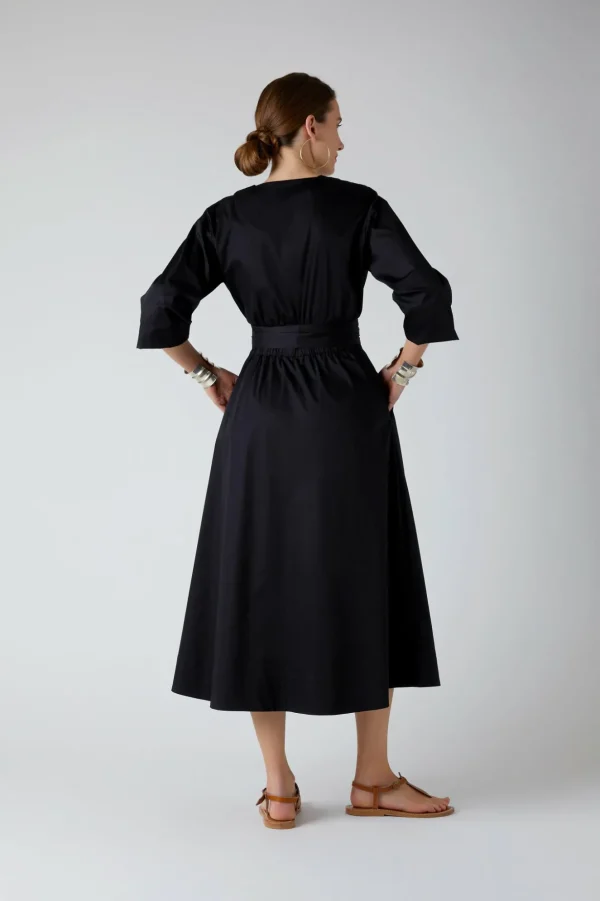 Jasper Conran Connie Full Skirt Wrap Dress Black Cheap