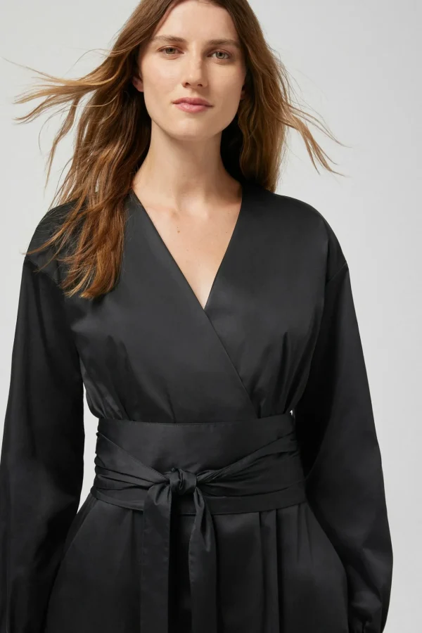 Jasper Conran Connie Full Skirt Wrap Dress Black Cheap