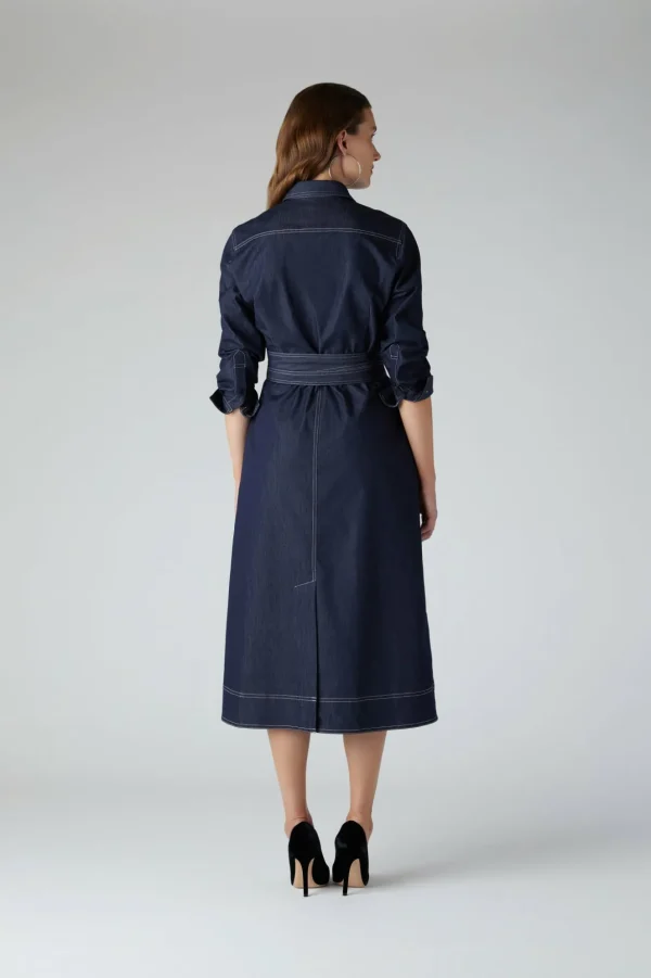 Jasper Conran Cyd Denim Shirt Dress Blue Cheap