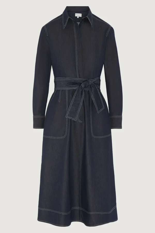 Jasper Conran Cyd Denim Shirt Dress Blue Cheap