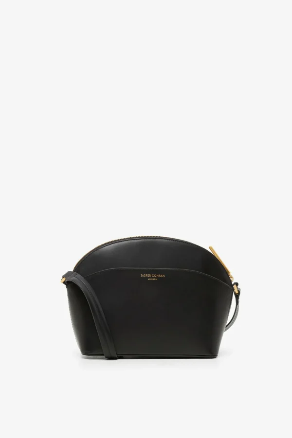 Jasper Conran Darcey Leather Dome Cross Body Bag Black Flash Sale