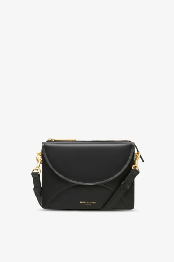 Jasper Conran Darcey Leather Double Flap Cross Body Bag Best Sale