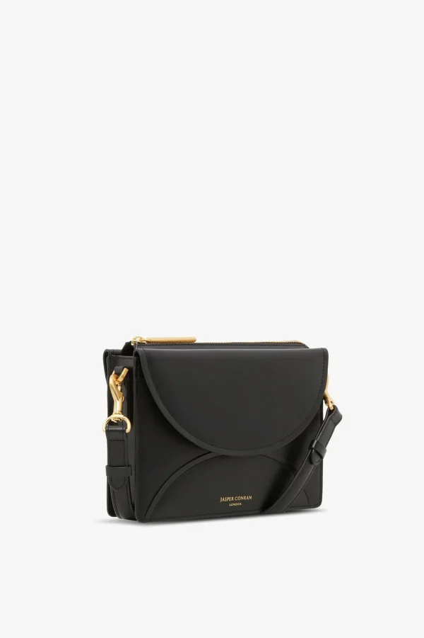 Jasper Conran Darcey Leather Double Flap Cross Body Bag Best Sale
