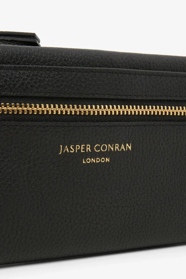 Jasper Conran Darcey Leather Large Purse Black Cheap