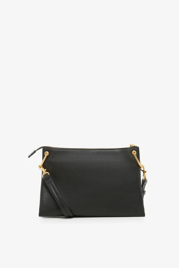 Jasper Conran Darcey Leather Triple Section Cross Body Black Cheap
