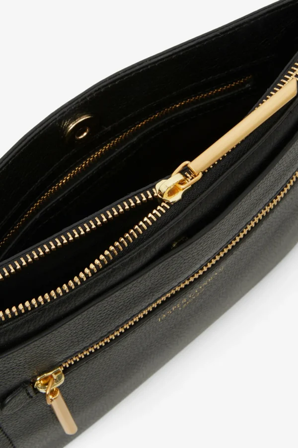 Jasper Conran Darcey Leather Triple Section Cross Body Black Cheap