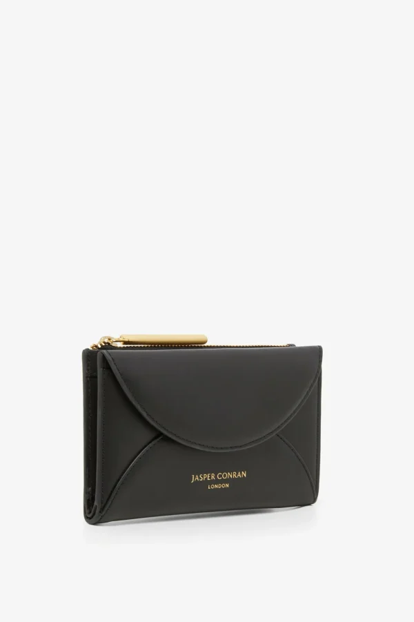 Jasper Conran Darcey Medium Leather Purse Black Sale