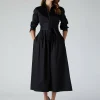 Jasper Conran Emily Pintuck Full Skirt Shirt Dress Hot