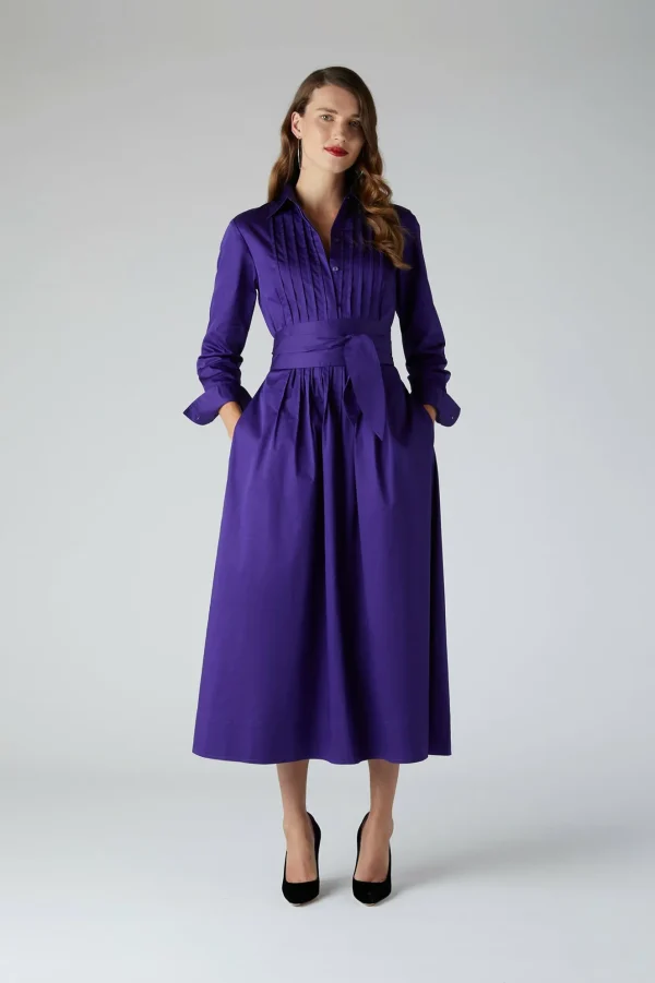 Jasper Conran Emily Pintuck Full Skirt Shirt Dress Fashion