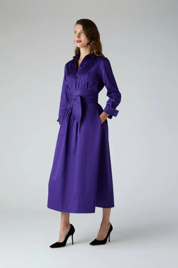Jasper Conran Emily Pintuck Full Skirt Shirt Dress Fashion