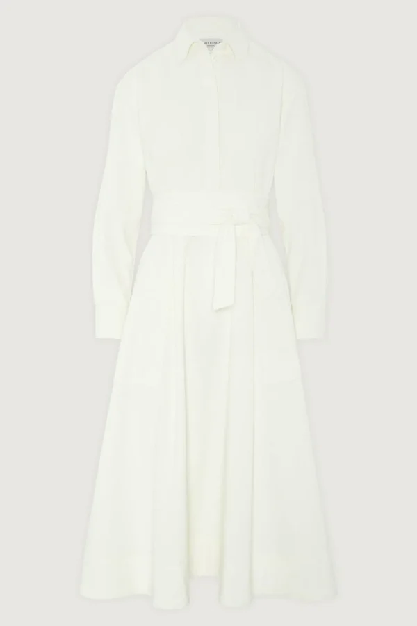 Jasper Conran Esme Cord Full Skirt Shirt Dress Winter White Shop