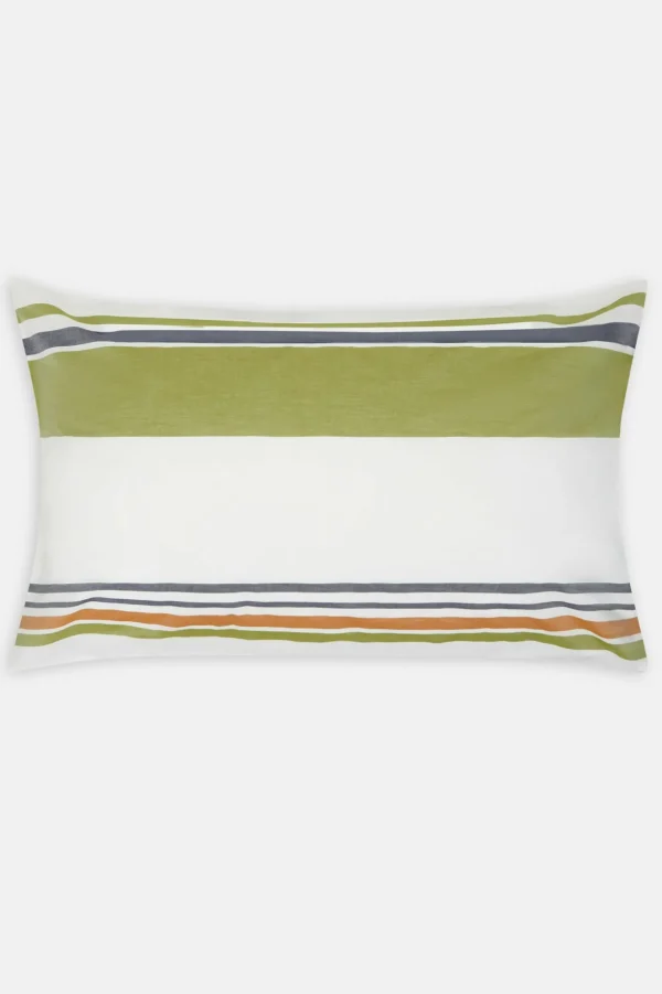 Jasper Conran Multi Stripe Percale Duvet Set Spinach Sudan Peacoat Stripe New