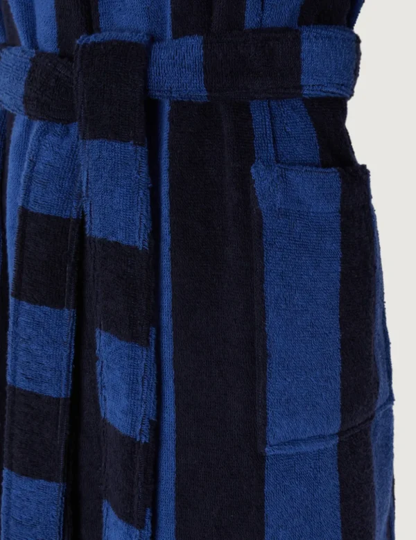 Jasper Conran Soft Lightweight Woven Stripe Hooded Robe Outlet